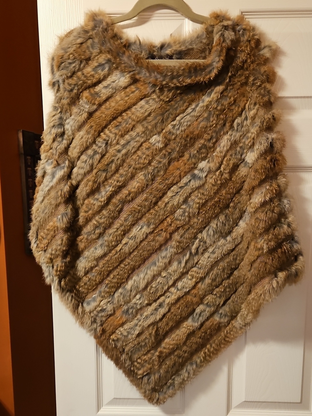 Real Rabbit Fur Poncho